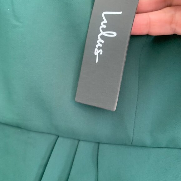 Lulus Hunter Green Medium Dress Spaghetti Straps NWT - Picture 13 of 13